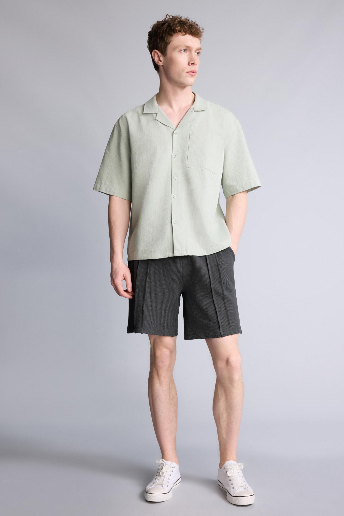 Grey Man 100% Cotton Regular Fit Shorts Casual