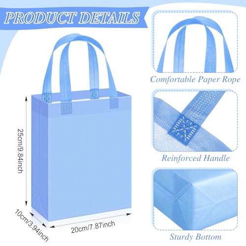 Sunnymove 36 Pcs Pastel Gifts Bags Bulk with Handles Nonwoven Colorful Tote Bag Reusable Goodie Bags for Weeding Baby Shower Summer Party Shopping - Image 3