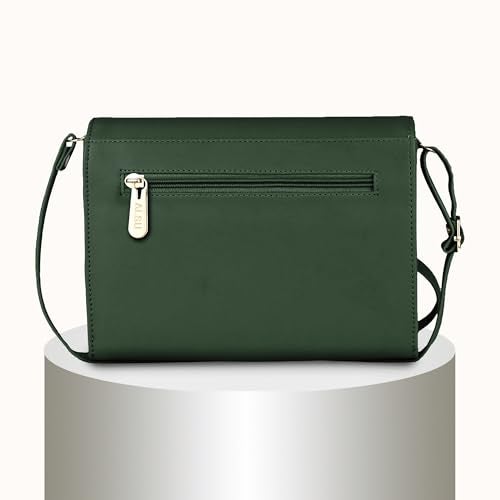 ALSU Women's trendy Sling Bag | handbag | purse | crossbody bag| deattachable straps | adjustable straps |card slots side bag| phone pocket (Green) - Image 5