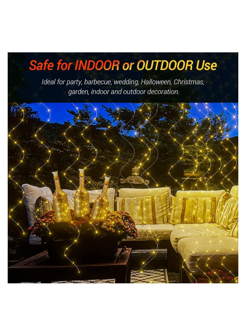 SYOSI Solar Powered Wine Bottle Lights, 6 Pack Fairy Mini String Lights, 20 Led Waterproof Cork Lights, for Diy Liquor Bottles Garden Patio Pathway Outdoor Wedding Decor Halloween(Warm White)(2 Meters) - Image 3