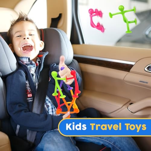 OleOletOy Suction Fidget Toys for Kids: 21 Pack Suction Cup People Toys - Fidget Toys Bulk Treasure Box Toys for Kids Autism School Classroom Calming - Prizes for Stocking Stuffers Party Favors Gifts - Image 5