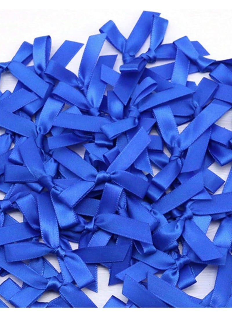 50Pcs/Pack blue Ribbon Bows Gift Packaging Decoration Handicraft Card Decoration, Hair Accessories, Jewelry Bows, Wedding Party Decoration, Christmas Decor, Room Decor - Image 1