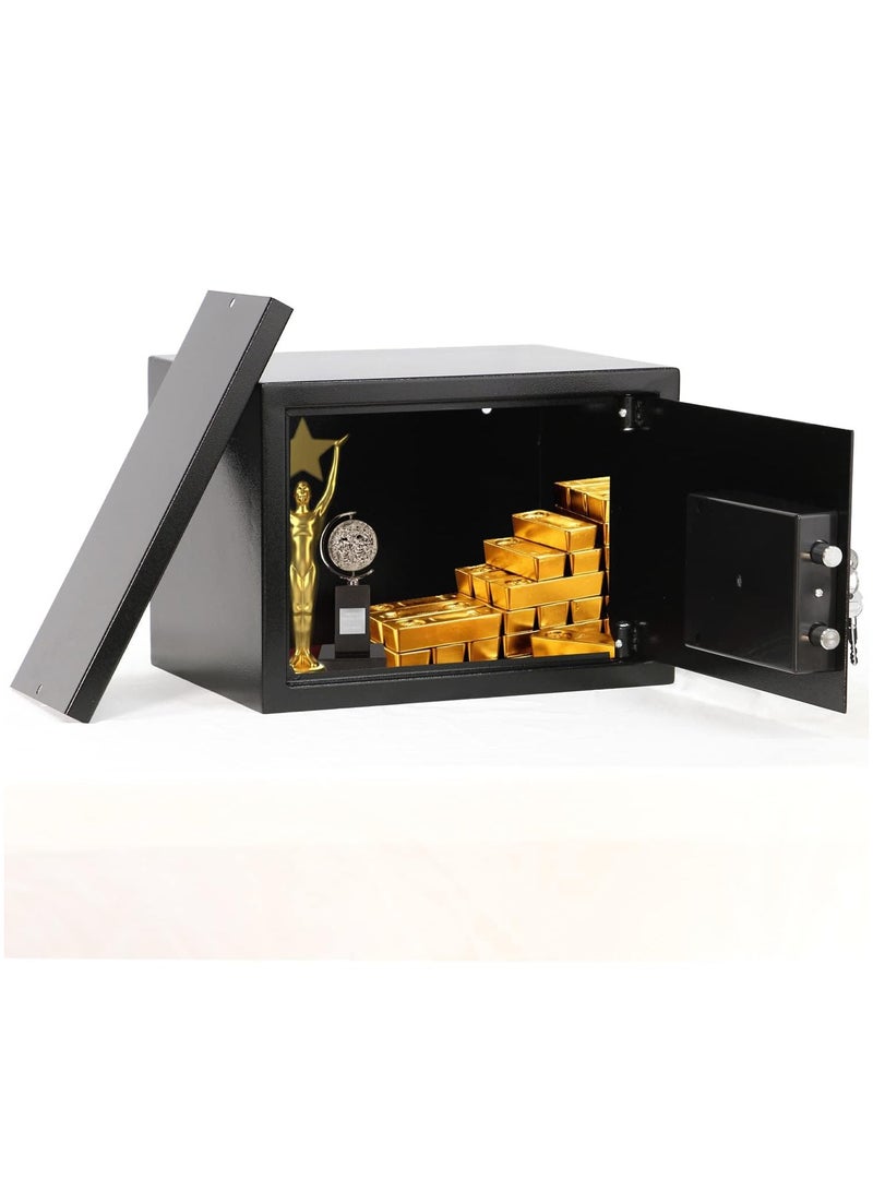 Rubik Key Operated Safe Box A4 Document Size Locker for Home Office Cash Passport Jewelry Security RB25KCN (25x35x25cm) White  - Image 4