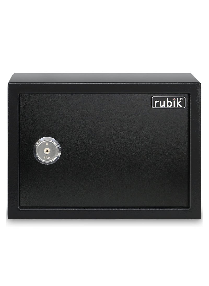 Rubik Key Operated Safe Box A4 Document Size Locker for Home Office Cash Passport Jewelry Security RB25KCN (25x35x25cm) White  - Image 5