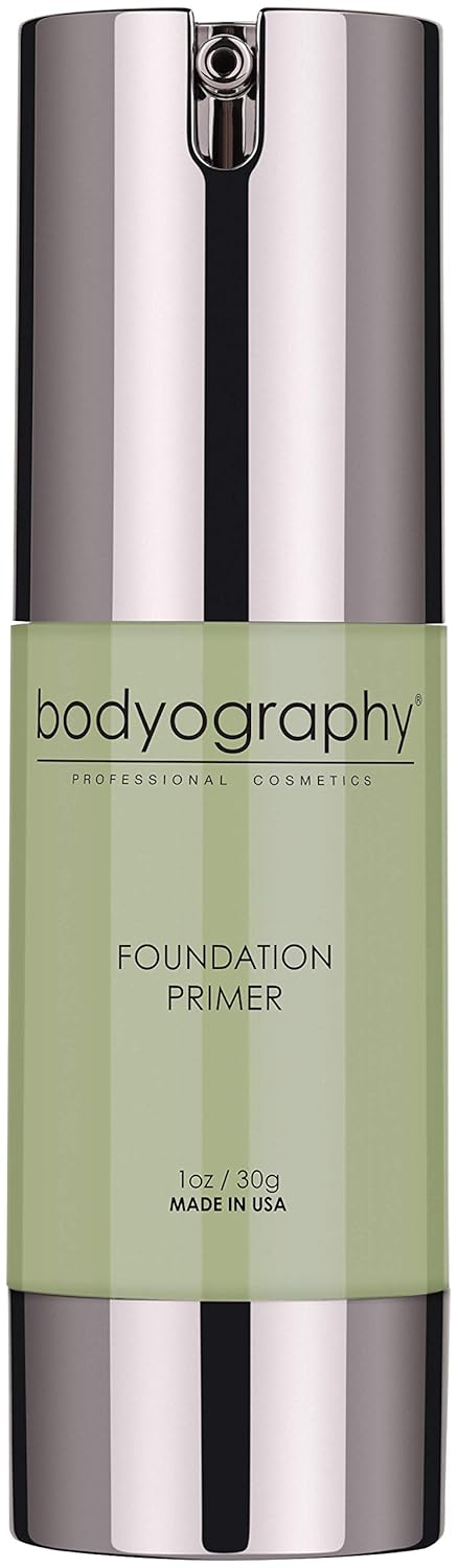 BODYOGRAPHY  Foundation Primer Green Flawless AntiAging Salon Makeup Primer wVitamin E A Jojoba Grapeseed Oil  Control Shine  GlutenFree CrueltyFree 1 oz