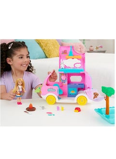 Barbie مجموعة لعب تشيلسي 2 في 1 مع دمية تشيلسي الصغيرة و2 حيوان أليف و15 ملحقًا  - Image 3