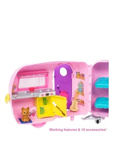Barbie مجموعة لعب تشيلسي 2 في 1 مع دمية تشيلسي الصغيرة و2 حيوان أليف و15 ملحقًا  - Image 5