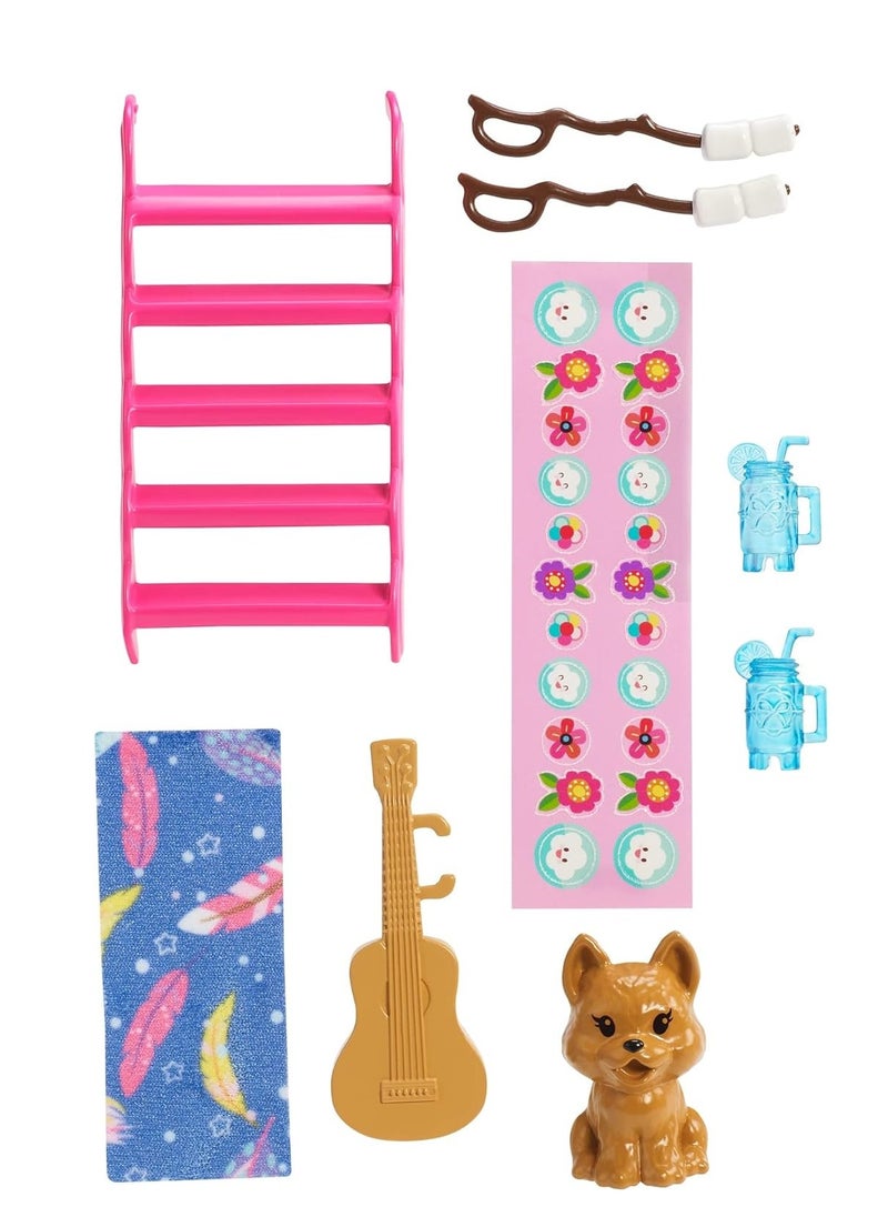 Barbie Chelsea 2-In-1 Camper Playset With Chelsea Small Doll, 2 Pets And 15 Accessories  - Image 4