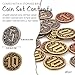 v2croft 30 PCS Metal Coins for Board Games Gold Silver Tokens with Face Value 1 5 10 for Tabletop RPG Treasure Coins for Pirate Game Party Cosplay - Image 4