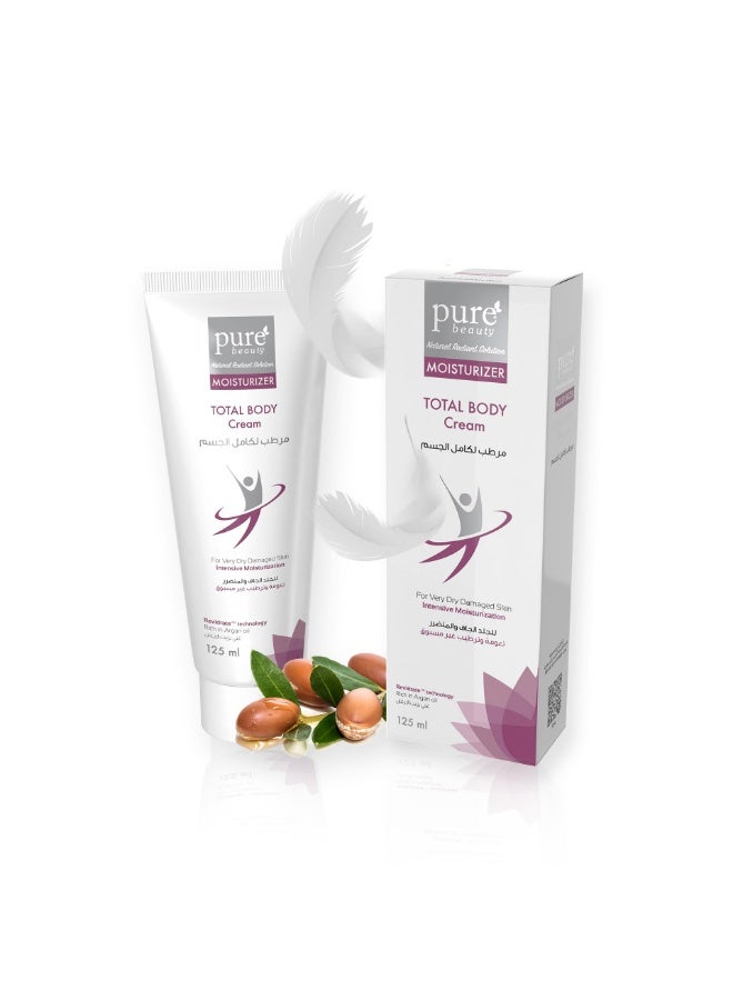 Pure Beauty Total Body Moisturizer Cream 125ml - Daily Hydrating Body Cream