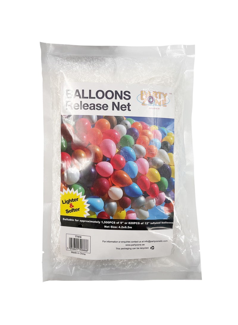 Party Magic Balloon Release Net 4.2x6.5m for 820pcs 12in Balloons - Image 1