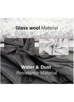 HERIOS Car Covers Waterproof Medium size 170"*65"*17" All Weather for Automobiles, Sun Shield Car Hood Universal Cover, Outdoor Full Cover Rain Sun UV Protection Car Protection, Tight Smooth Non-Abrasive.  - Image 3