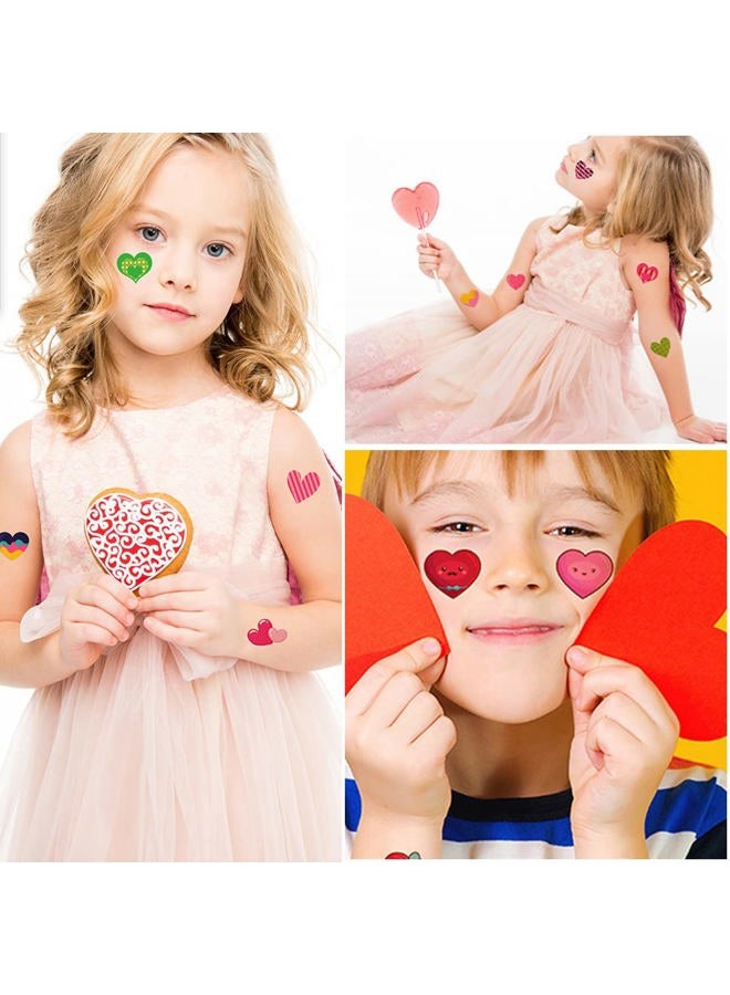MANGOIT 80 Pieces Heart Tattoo Assorted Heart Tattoos Valentines Day Red Temporary Tattoo Waterproof Temp Tattoos Hearts Love Fake Tattoos Valentine Tattoo for Kids Valentines Decal Tattoo Stickers for Women - Image 4