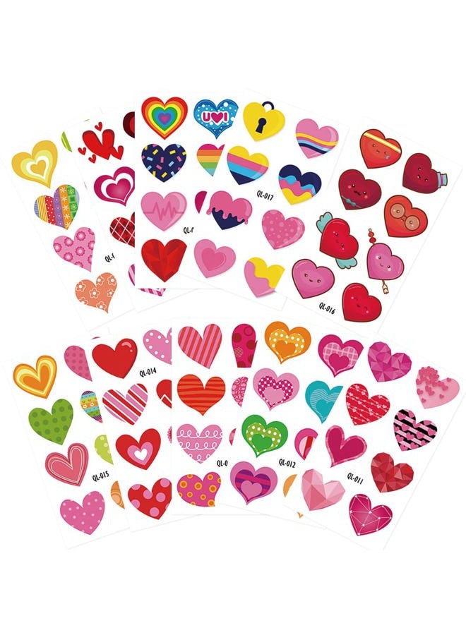 MANGOIT 80 Pieces Heart Tattoo Assorted Heart Tattoos Valentines Day Red Temporary Tattoo Waterproof Temp Tattoos Hearts Love Fake Tattoos Valentine Tattoo for Kids Valentines Decal Tattoo Stickers for Women - Image 2