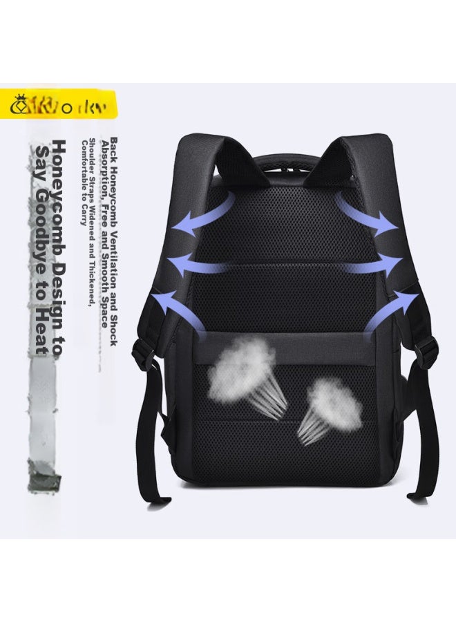 Milooky Laptop Backpack For Men And Women, Notebook Backpack Travel Bag Business Large Capacity 17.3 Inch - Image 4