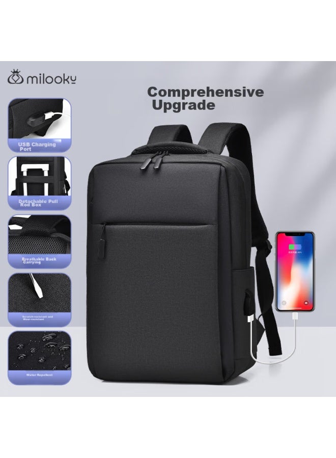 Milooky Laptop Backpack For Men And Women, Notebook Backpack Travel Bag Business Large Capacity 17.3 Inch - Image 1