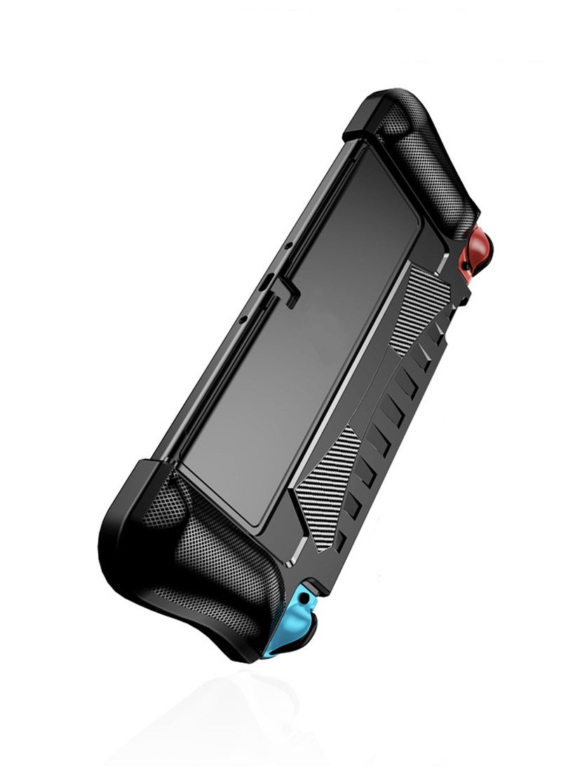 X-level غطاء حماية قابل للإرساء لجهاز Nintendo Switch OLED 2021، غطاء واقٍ بمقبض TPU وملحقات مريحة تعمل باللمس متوافقة مع Nintendo Switch OLED 7 بوصة ووحدة تحكم Joy-Con وتتناسب مع قاعدة الشحن  - Image 1