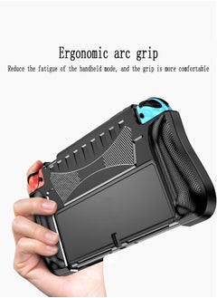 Dockable Case Cover for Nintendo Switch OLED 2021,TPU Grip Protective Cover Comfortable Touch Accessories Compatible with Nintendo Switch OLED 7 Inch and Joy-Con Controller and fit with Charge Base - pzsku/ZA1B1BE6209620B014FB6Z/45/_/1706080998/1dfaf6cd-2bea-44d9-b4cb-12ae1092b8cf