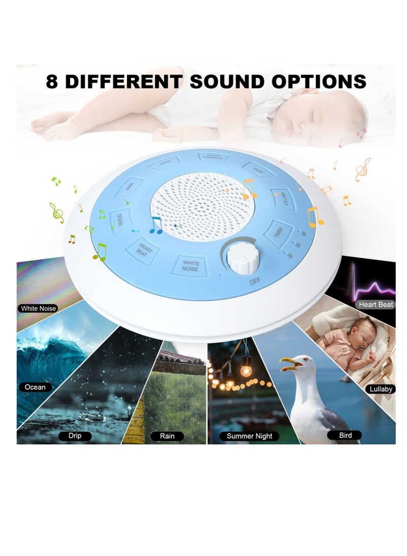 White Noise Machine, Portable Sound Machine, with 8 Soothing Nature Sounds Therapy Portable Sleep Sound Machine, Powerful Battery Endurance 4-7 Days, for Baby, Kids and Adults - Image 3