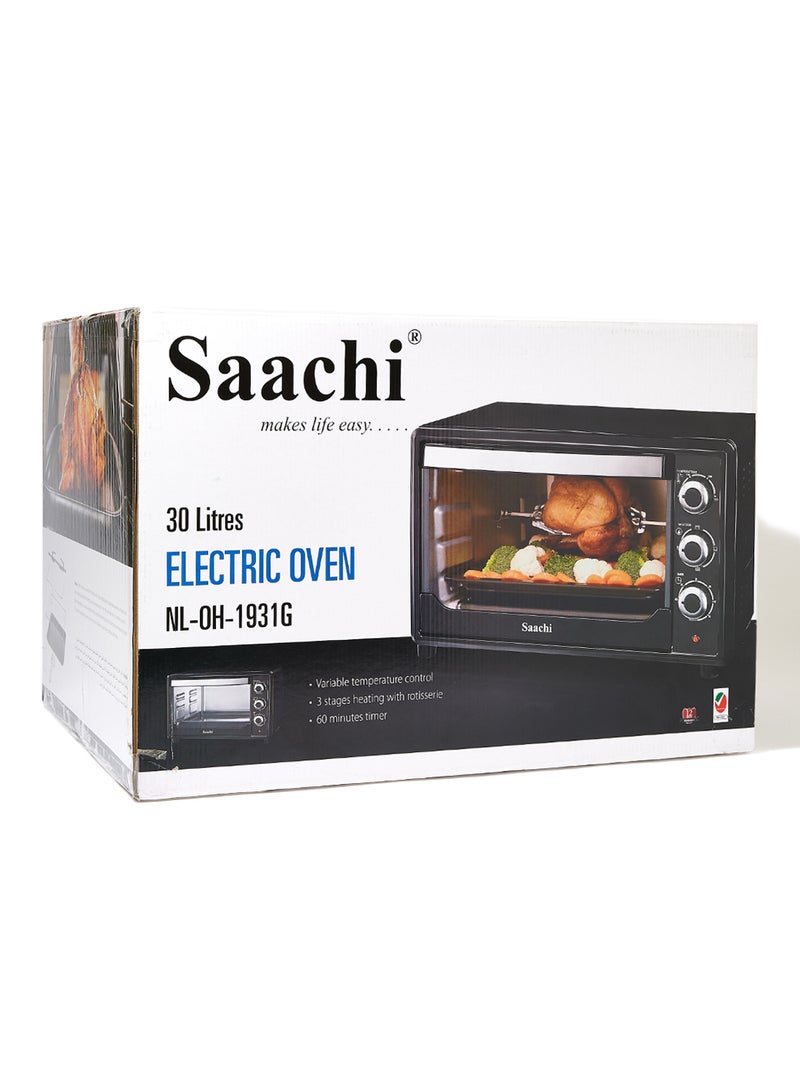 Saachi Electric Oven With Rotisserie Function 25 L 1500 W NL-OH-1931G-BK Black - Image 4