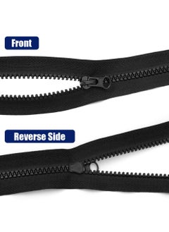 SANMUGEED 2 PCS Resin Coil Zippers, No.5 Resin Open-Ended Zips with 5 PCS Zipper Pulls, 65cm/25.6inch Strong Zippers for Sewing Assorted Sizes, DIY Dressmaking, Bags, Tailor, Craft Supplies  - Image 5