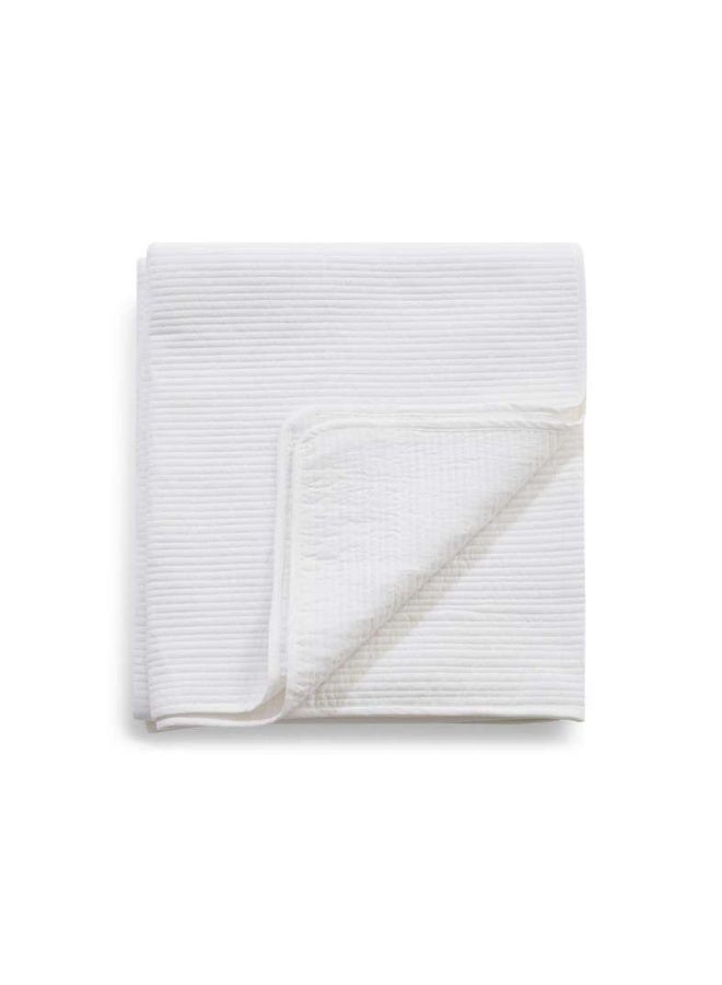 Pan Home غطاء سرير مخملي من يوكاليبتوس - 220X240 سم - أبيض ساطع - Image 4