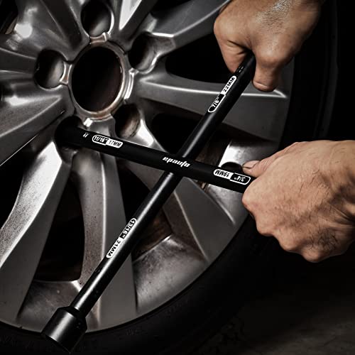 EPAuto 14" Heavy Duty Universal Lug Wrench, 4-Way Cross Wrench, Black - Image 3