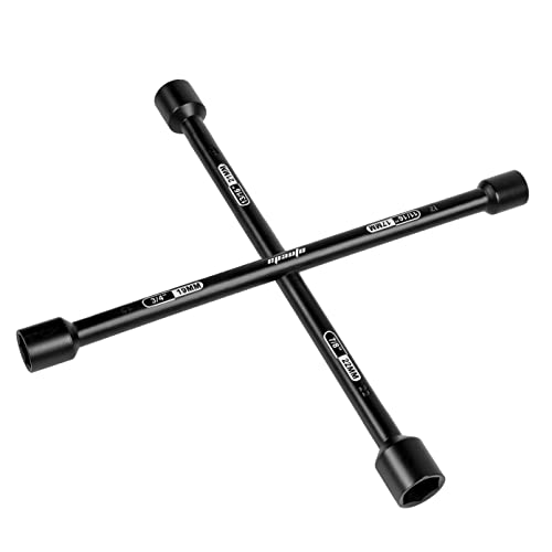 EPAuto 14" Heavy Duty Universal Lug Wrench, 4-Way Cross Wrench, Black - Image 1