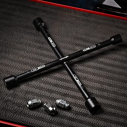 EPAuto 14" Heavy Duty Universal Lug Wrench, 4-Way Cross Wrench, Black - Image 2