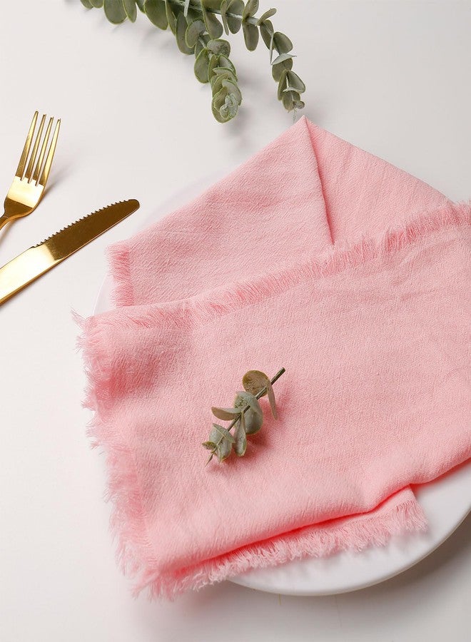Wonlex Dinner Cloth Napkins Set of 8, 18x18 Inches Cotton Napkins Cloth Soft, Durable, Comfortable, Washable Table Napkins Ideal for Everyday Use, Hotels, Events(8 Pack, Pink) - Image 4