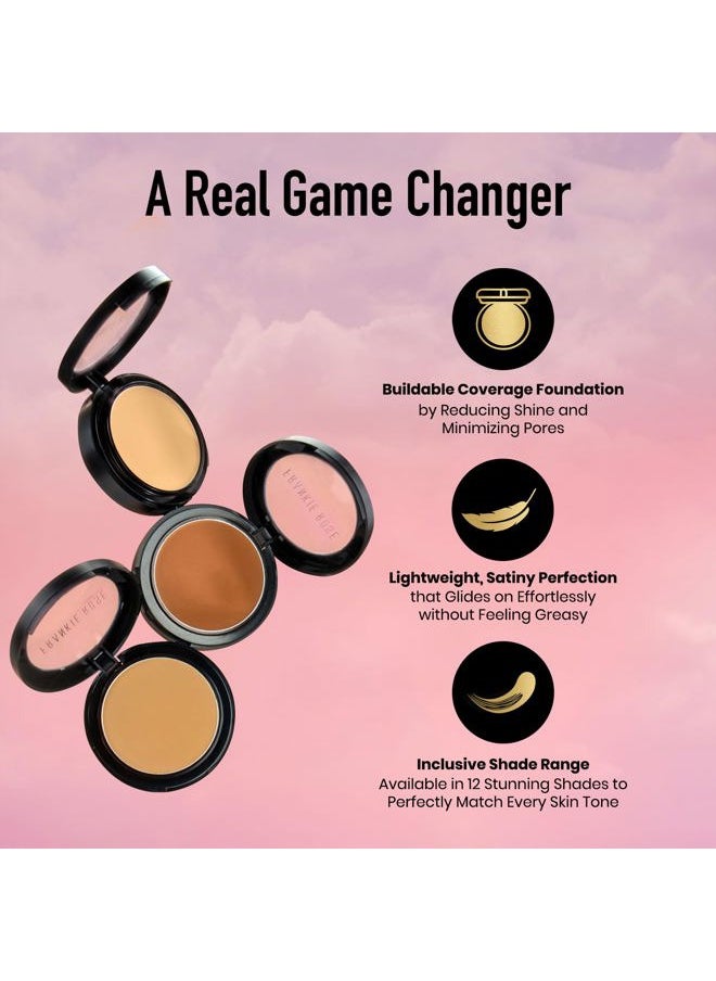 Frankie Rose Cosmetics - Powder Foundation – Full Coverage Face Powder For Pores & Imperfections, Evens Out Skin Tone & Shine-Control | 58 Grams (Bronze) - Image 1
