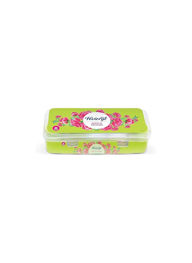 Pidilite Pidilite Fevicryl Acrylic Colors, Sunflower Kit, 10 Shades  - Image 1