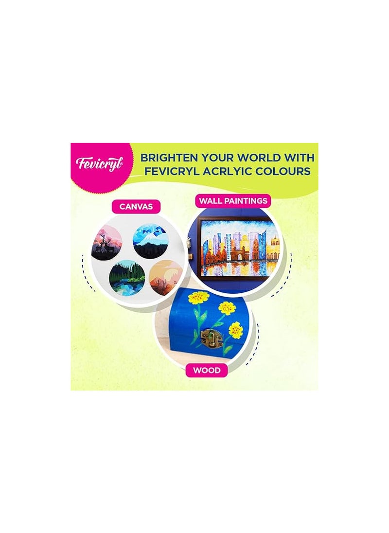 Pidilite Pidilite Fevicryl Acrylic Colors, Sunflower Kit, 10 Shades  - Image 4