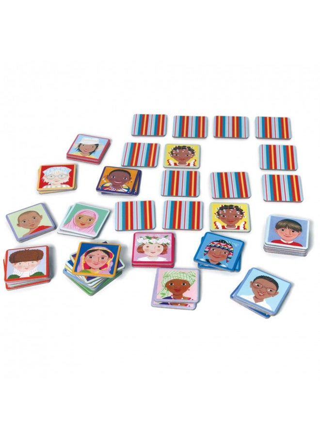 eeboo - eeBoo: I Never Forget a Face, Memory & Matching Game, Developmental and Educational, 24 Pairs to Match, Single or Multiplayer Function, For Ages 3 and up - Image 1