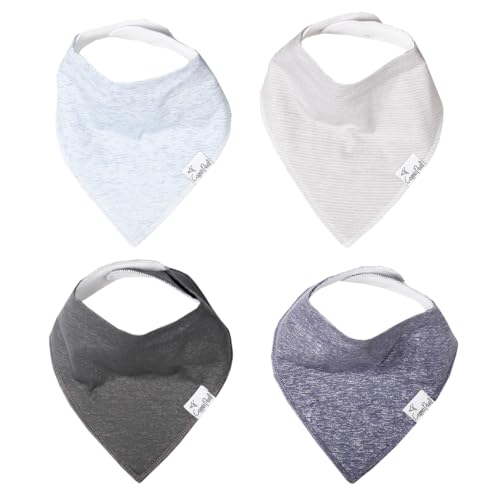 Copper Pearl 4 Pack Soft Cotton Baby Bibs for Drooling and Teething, Absorbent Drool Bibs for Baby Girl and Boy, Adjustable to Fit Newborns to Toddlers, Tons of Styles (Lennon) - Image 1