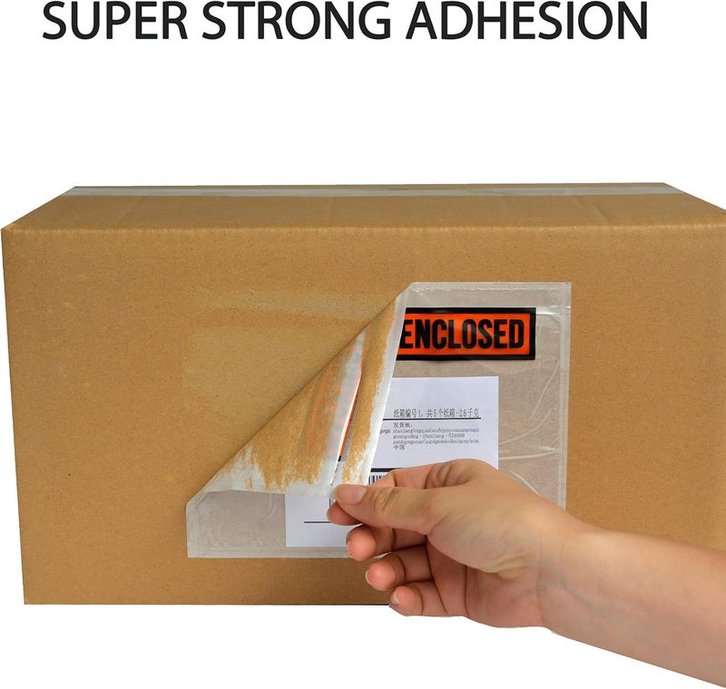 IN SAFE PACK 100 PCS 7.5"x 5.5" Clear Self-Adhesive Packing List Envelopes - Shipping/Mailing Pouch Enclosed Bags for Packing Slips Invoice - Image 3