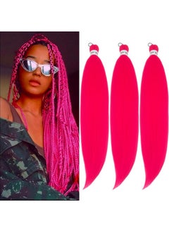 Hot Pink Braiding Hair Pre Stretched Kanekalon Prestretched Braiding Hair 3 Packs 26 Inch Yaki Texture Synthetic Hair For Braiding By Upruyo (3 Packshot Pink) - pzsku/ZA1B299077174DCBD5DDDZ/45/_/1720085870/6c68d673-d4a7-4ef9-aed0-ee4b49bec4f8