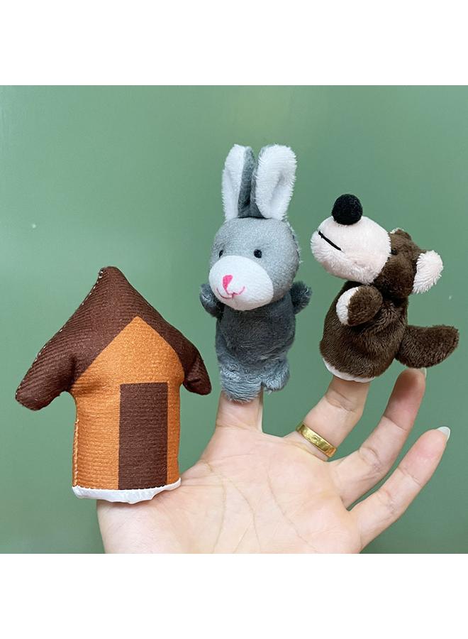 Bluejw 2025 New Cartoon Animal Plush Toy Finger Doll Baby Soothing Finger Doll Panda Rabbit - Image 1