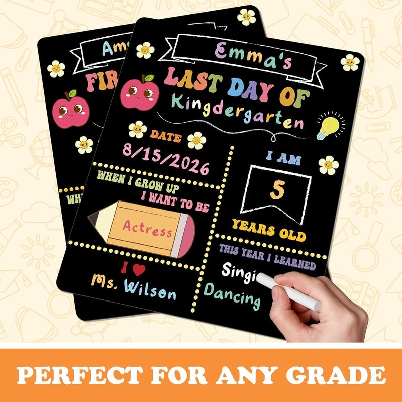 Al Raied ARS® First and Last Day of School Board Sign - Double Sided Chalkboard for Kids - Image 4