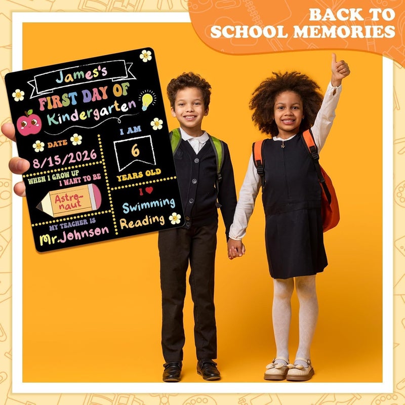 Al Raied ARS® First and Last Day of School Board Sign - Double Sided Chalkboard for Kids - Image 5
