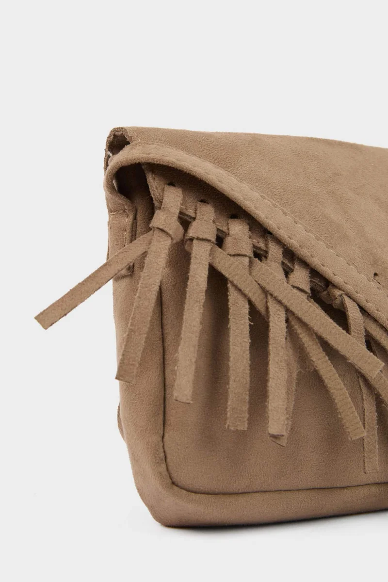 Defacto  Suede Crossbody Bag  | Best Price UAE