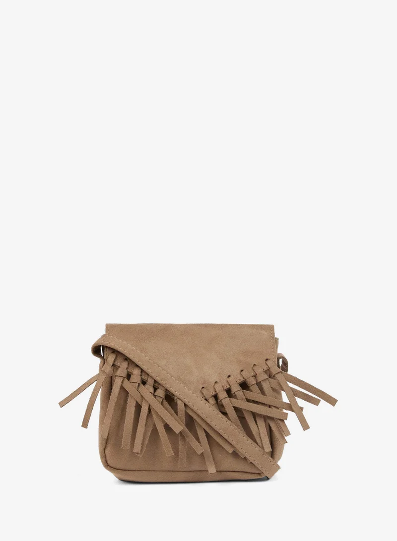 Suede Crossbody Bag