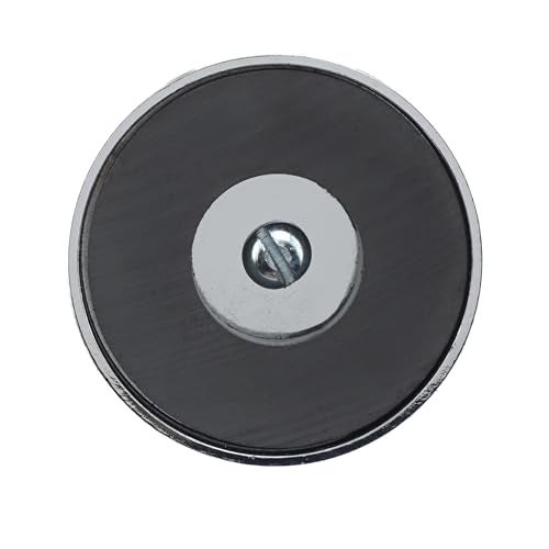 Master Magnetics ماجنتيك ماستر مغناطيس دائري بقاعدة سيراميكية مع برغي وصواميل - مغناطيسات قوية للاستخدام الثقيل - سحب 35 رطل لكل منها - مطلي بالنيكل - 2.04" قطر - 1.25" ارتفاع - عبوة 5 قطع - Image 4