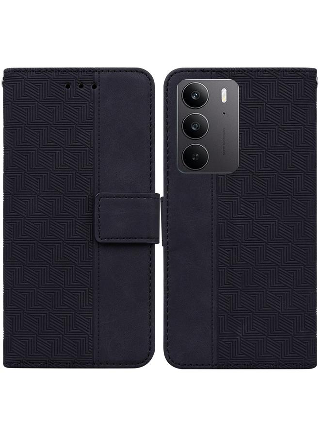 S-TOP Case For Realme C75 Geometric Embossed Leather Phone Case - Image 1