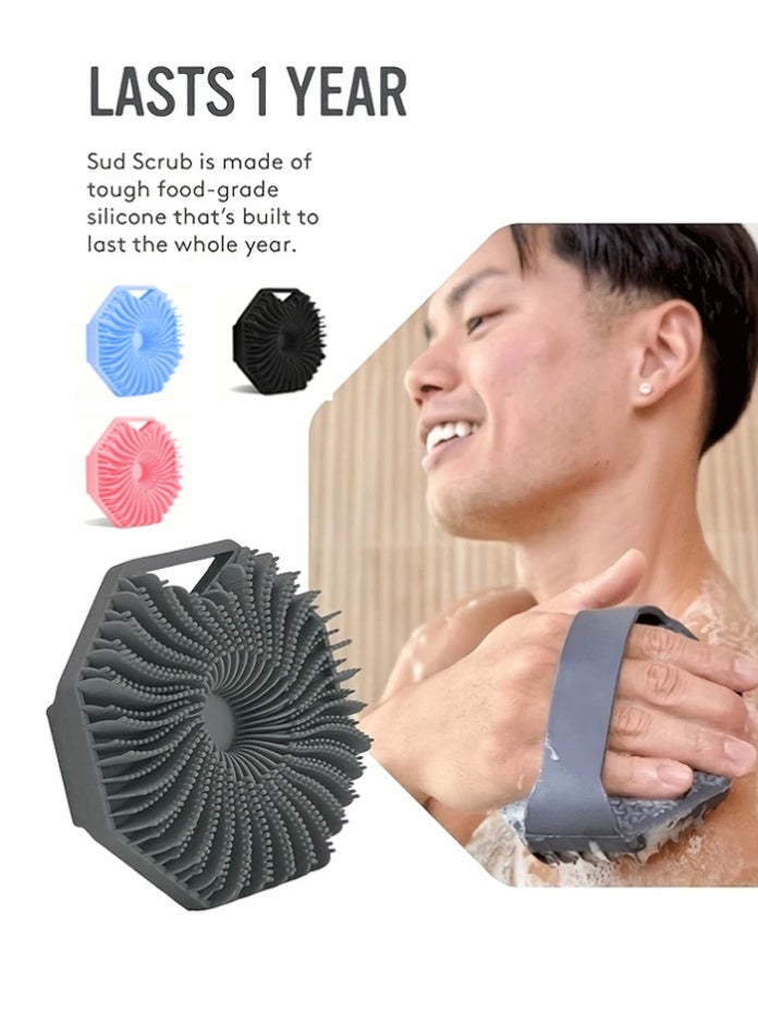 EFFIE Silicone Body Brush – Gentle Exfoliating Body Scrubber in Shower, Silicone Loofah with Easil Bristles, Long Lasting & More Hygienic Than Traditional Shower Loofah – 1 Pack  - Image 2
