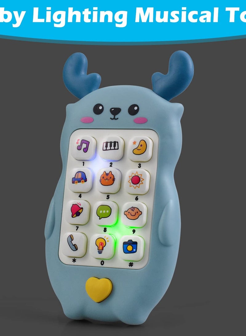 SOLARAE Toy Phone, Baby Toy Phone, Kids Phone Toy Age 1-6, Toddler Fake Phone Gifts and Educational Learning Sensory Toys, for 6-12 12-18 Months 1-6 Year Old Girls Boys Babies Toddlers Newborn Baby Toys Gifts - Image 4