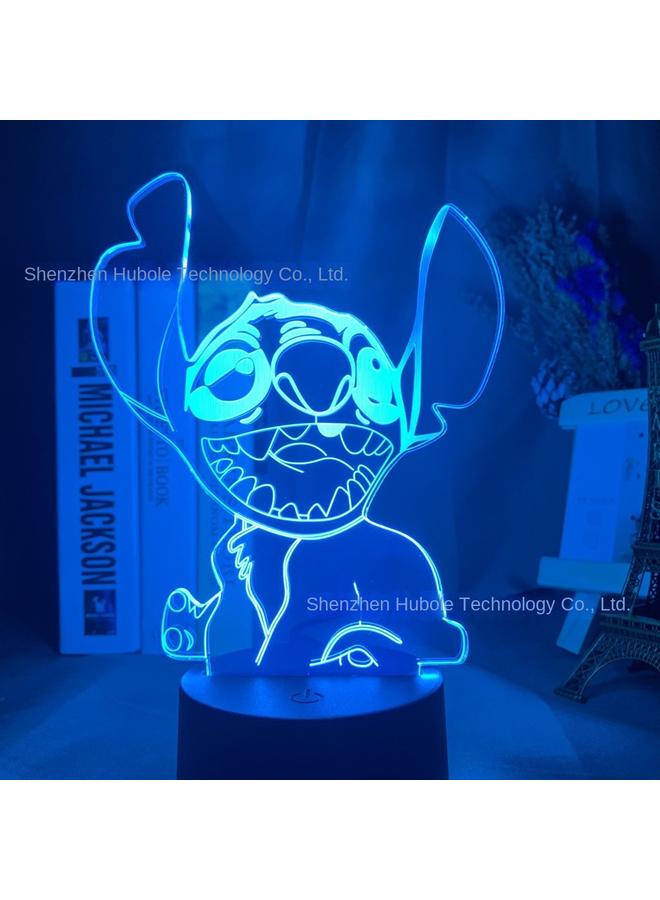 Bluejw Stitch 3d Night Light Colorful Touch Remote Control New Creative Usb Bedroom Desk Atmosphere Led Desk Lamp Gift - Image 1