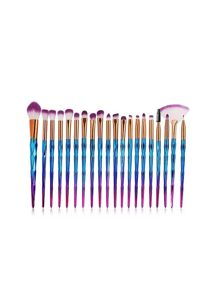 ORiTi Eye Brush Set, 20 pcs Unicorn Eyeshadow Eyeliner Blending Crease Kit