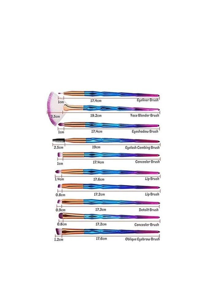 ORiTi Eye Brush Set, 20 pcs Unicorn Eyeshadow Eyeliner Blending Crease Kit