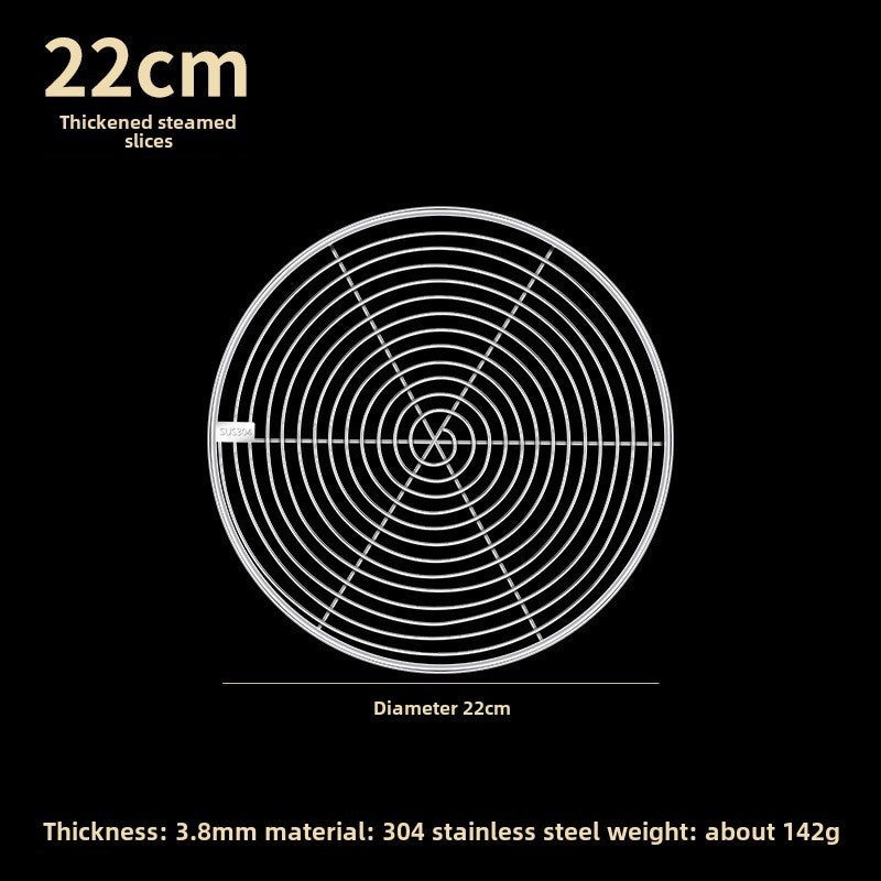 Kitchen Household Thickened 304 Stainless Steel Steaming Rack Steaming Electric Cooker Commercial Bold Water Resistant Steamer Grate Wholesale(Thickened steamed 22cm "food grade 304 stainless steel]) - Image 1